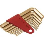 Endres Tools Jeu de tournevis hexagonaux à angle droit 8 pièces SW 2 - 10 mm Aluminium multi-matériaux bronze (Clé Allen)