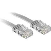 Lindy 47494 Cat6 U/UTP Flachband-Patchkabel, grau, 5.00m Ohne Schirmung