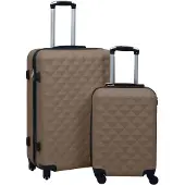 vidaXL Ensemble de trolleys à coque dure 2 pcs. Brun ABS