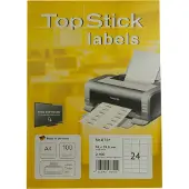 Topstick Étiquettes universelles TOP STICK, 66 x 33,8 mm, blanc, 100 feuilles