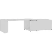vidaXL Table basse blanche 150x50x35 cm Bois composite