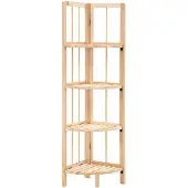 vidaXL Étagère d'angle en cèdre 27x27x110 cm