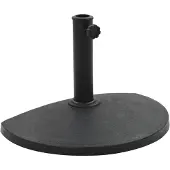 vidaXL Pied de parasol semi-circulaire 9 kg noir polyrésine