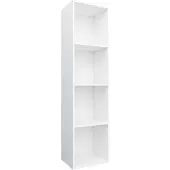 vidaXL Bibliothèque/Meuble TV Blanc 36x30x143 cm Bois d'ingénierie