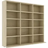 vidaXL Étagère CD Chêne Sonoma 100x23x89,5 cm Matériau dérivé du bois