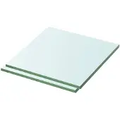 vidaXL Panneaux d'étagère 2 pcs Verre Transparent 30 x 30 cm
