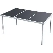 vidaXL Table de jardin 150x90x74 cm noir acier