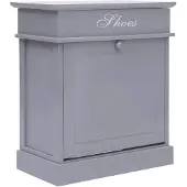 vidaXL Armoire à chaussures Gris 50 x 28 x 58 cm Bois de Paulownia