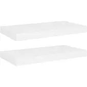 vidaXL Étagères murales flottantes 2 pcs blanc 50x23x3,8 cm MDF