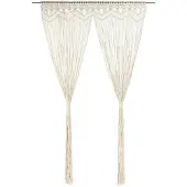 vidaXL Rideau en macramé 140x240 cm Coton