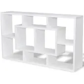 vidaXL Étagère murale d'affichage 8 compartiments Blanc