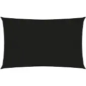 vidaXL Voile d'ombrage 160 g/m² Noir 2x4 m PEHD