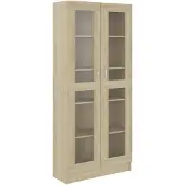 vidaXL Armoire vitrine Chêne sonoma 82,5x30,5x185 cm Bois ingénierie