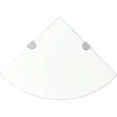 vidaXL Étagères d'angle 2 pcs et supports Verre Transparent 25x25 cm