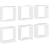 vidaXL Étagères cube murales 6 pcs blanc 30x15x30 cm