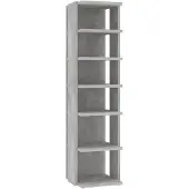 vidaXL Armoire à chaussures Gris béton 27,5x27x102cm Bois d'ingénierie