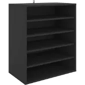 vidaXL Armoire à chaussures Noir 60x35x70 cm Bois d’ingénierie