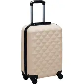 vidaXL Trolley à coque dure Golden ABS