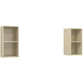 vidaXL Armoires murales TV 2 pcs. chêne Sonoma bois composite