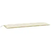 vidaXL Coussin pour banc de jardin blanc crème 180x50x7 cm tissu Oxford
