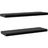 vidaXL Étagères murales flottantes 2 pcs Noir 120x20x3,8 cm