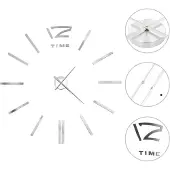 vidaXL Horloge murale 3D Design moderne 100 cm XXL Argenté