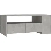 vidaXL Table basse gris béton 102x55x42 cm Bois composite