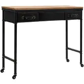 vidaXL Table console MDF et bois de sapin 100 x 33,5 x 80 cm