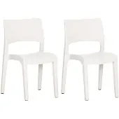 vidaXL Chaises de jardin 2 pcs. Blanc Polypropylène