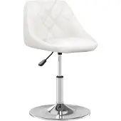 vidaXL Chaise de salle à manger blanche en similicuir
