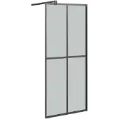 vidaXL Paroi de douche pour douche à l'italienne 90x195 cm verre de sécurité foncé