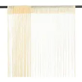 vidaXL Rideau en fils 2 pcs 140 x 250 cm Crème