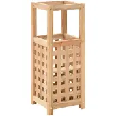 vidaXL Porte-parapluie 18 x 18 x 50 cm Bois de noyer massif