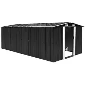 vidaXL Abri de jardin 257x489x181 cm métal anthracite