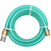 vidaXL Tuyau d'aspiration avec raccords en laiton 10 m 25 mm Vert