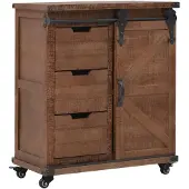 vidaXL Armoire de rangement Bois de sapin massif 64x33,5x75 cm Marron