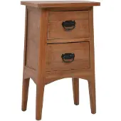 vidaXL Table de chevet Bois de sapin massif 40 x 29 x 68 cm Marron