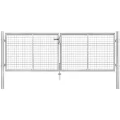 vidaXL Porte de jardin Acier galvanisé 306x125 cm Argenté144761