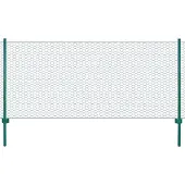 vidaXL Clôture en grillage métallique avec poteaux Acier 25x0,75m Vert