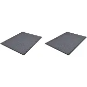 vidaXL Paillassons 2 pcs PVC Gris 90x60 cm