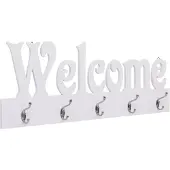 vidaXL Porte-manteau mural WELCOME Blanc 74x29,5 cm