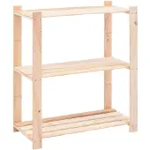 vidaXL Étagère de stockage 3 niveaux 80x38x90 cm Pin solide 150 kg