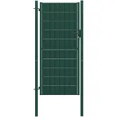 vidaXL Portail de clôture PVC et acier 100x124 cm Vert
