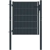 vidaXL Portail de clôture en PVC et acier 100x101 cm anthracite