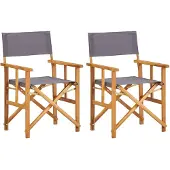 vidaXL Chaises de régie 2 pcs. Bois massif acacia