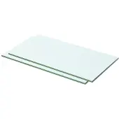 vidaXL Panneaux d'étagère 2 pcs Verre Transparent 50 x 20 cm