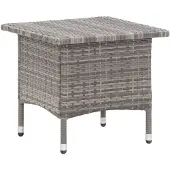 vidaXL Table d'appoint Gris 50x50x47 cm Poly rotin