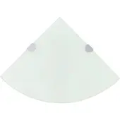 vidaXL Étagères d'angle 2 pcs et supports chromés Verre Blanc 35x35 cm