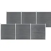 vidaXL Clôture de jardin WPC 1045x186 cm Gris