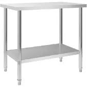 vidaXL Table de travail de cuisine 100 x 60 x 85 cm acier inoxydable